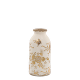 Gold Floral Bottle Vase