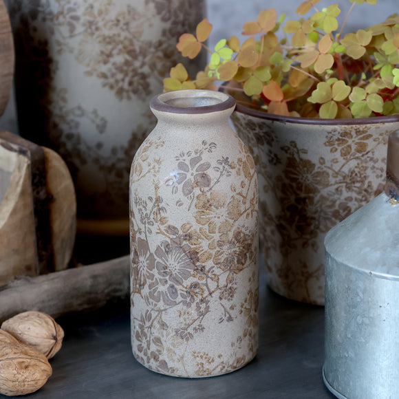 Autumn Flowers Bottle Vase