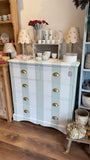 Green & White Chest of Drawers