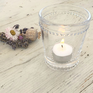 Dotted Glass Candle Holder - Dales Country Interiors
