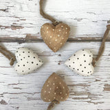 Chunky Spotty Hanging Hearts