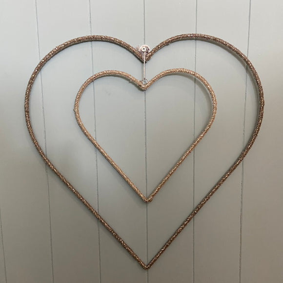 Beaded Glass Hearts