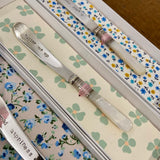 Mother of Pearl or Silver handled Hand Stamped Vintage Butter Knife