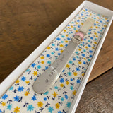 Mother of Pearl or Silver handled Hand Stamped Vintage Butter Knife