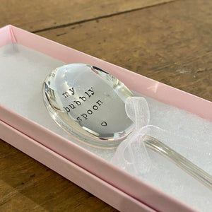 My Bubbly Spoon - Hand Stamped Vintage Spoon