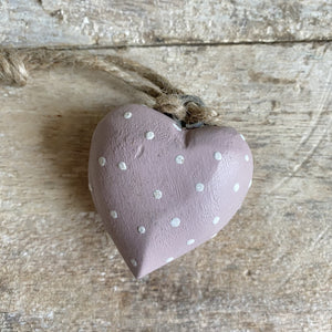 Chunky Spotty Hanging Hearts